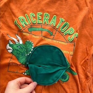 Cat & Jack Orange Short Sleeve Tee with Dinosaur Graphic 📦📦